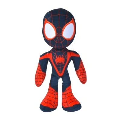 Image of Disney 6315875812X12 25cm Dar apply Spiderverse Miles Morales Action Figure 25 cm Soft Toy with Glow in the Dark Eyes, One Size