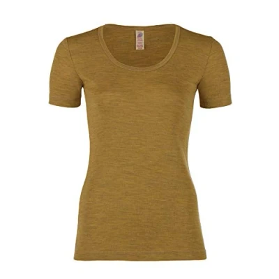 Image of Engel Natur, Childrens Undershirt T Shirt, 70% Organic Wool, 30% Silk (3 4 Years EU 104, Saffron)