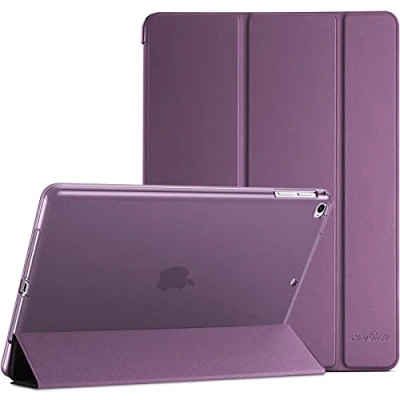 Image of ProCase Smart Case for iPad 9.7/iPad 6th/5th Gen, Air 2/iPad 1(Model: A1893 A1954 A1822 A1823 A1566 A1567 A1474 A1475 A1476) Slim Soft TPU Cover Folio with Translucent Back Purple