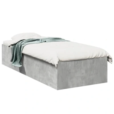 Image of vidaXL Bed Frame without Mattress Concrete Grey 100x200 cm