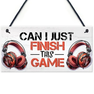 Image of Red Ocean Funny Gaming Sign Gift For Christmas Gamer Accessories Boys Bedroom Games Room Son Brother