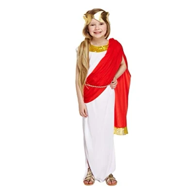Image of HENBRANDT Girls Greek Fancy Dress Roman Goddess Costume Age 10 12