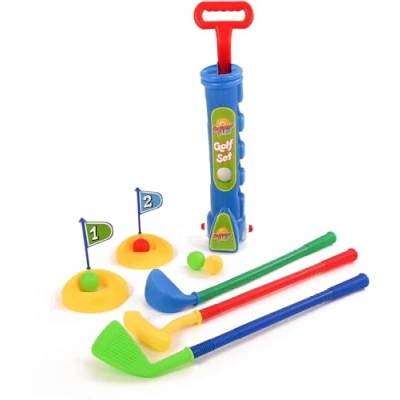 Image of Marco Paul Kid&#039;s Toy Golf Set: Accessories kids set outdoor play equipment traditional garden games crazy game mini includes (Plastic Set)