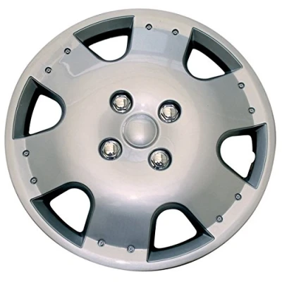 Image of XtremeAuto® 14&quot; Inch Silver Classic Car Wheel Trims Hub Caps With Matching Cable Ties And Valve