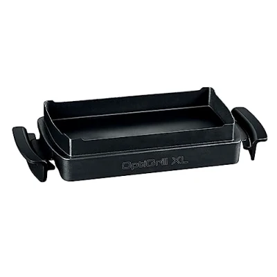 Image of Tefal XA7278 OptiGrill+ XL Baking Tray Suitable for All Models 2 Litre Capacity Non Stick Coated Die Cast Aluminium Mould Portions 4 to 6 Black