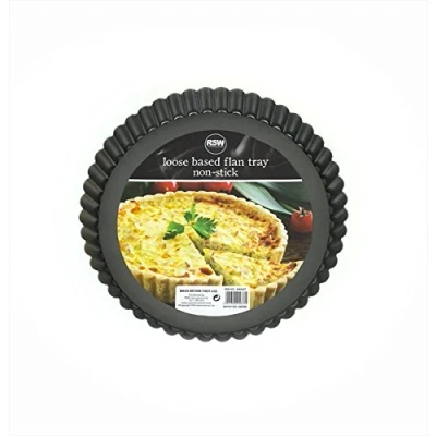 Image of Loose Based Flan Tray Non Stick Baking Oven 23cm Cooking
