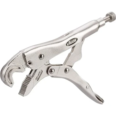 Image of VIGOR V3738 Grip Pliers with Curved Jaws Multi Colour