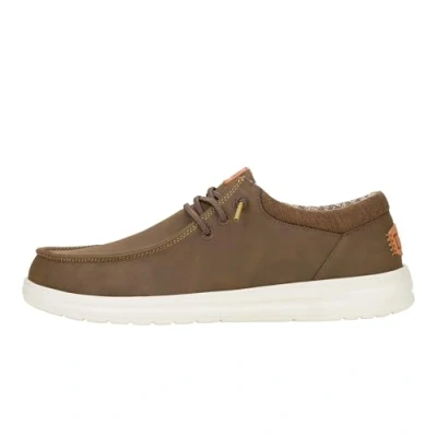 Image of HEYDUDE Men&#039;s Paul Classic Slip On Shoes, Brown, 12 UK