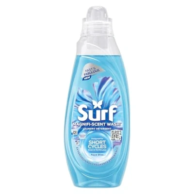 Image of Surf Magnifi Scent Wash Aqua Bliss Laundry Liquid For Short Cycles Fast and Fabulous Fragrance 837 ml (31 Washes)