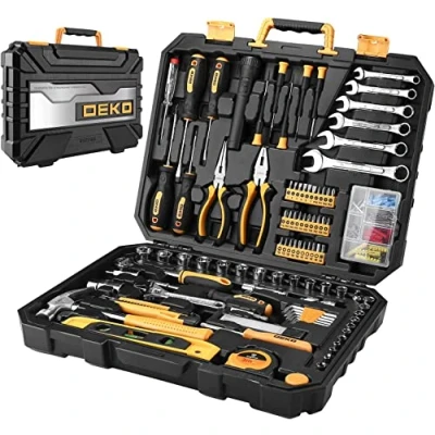 Image of DEKOPRO 208 Piece Tool Set,General Household Hand Kit with Plastic Toolbox Storage Case