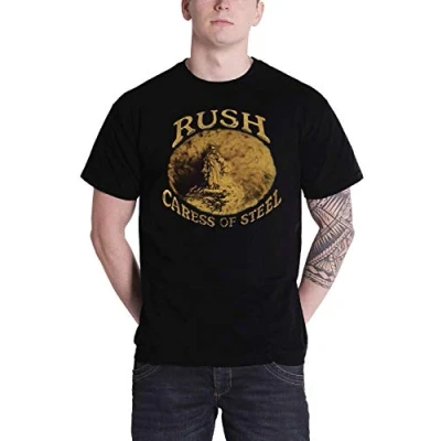 Image of Paradiso Clothing RUSH Caress OF Steel Print Tshirt, Size: XL, Black