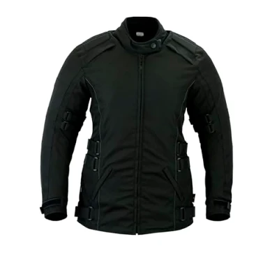 Image of Texpeed Womens Motorcycle Biker Jacket Ladies Waterproof Black Textile Cordura Long Coat With Motorbike CE Armour (EN 1621 1) 12