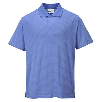 Image of Portwest Anti Static ESD Polo Shirt, Size: L, Colour: Hamilton Blue, AS21HBRL