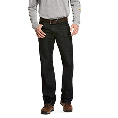 Image of ARIAT Men&#039;s Rebar M4 Low Rise Durastretch Boot Cut Jean, Rinse, 30W x 32L