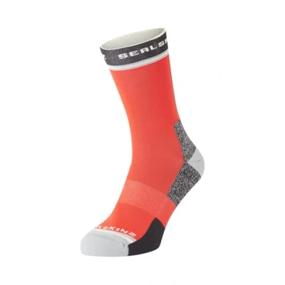 Image of SEALSKINZ Blofield Anti Blister Mid Length Running Sock, Orange, M