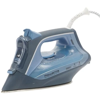Image of Rowenta DW4320 Express Steam Iron 2500 Watts Continuous Rate 40 g/min Burst 160 Eco Function Dripstop Dark Blue / Light