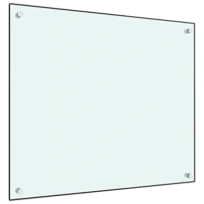 Image of vidaXL Kitchen Backsplash White 70 x 60 cm Tempered Glass