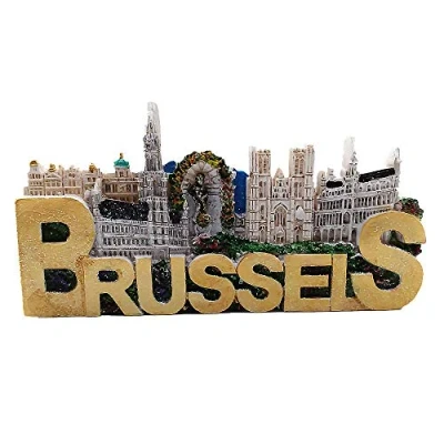 Image of 3D Brussels Belgium Fridge Magnet Tourist Souvenir Gift Collection Home &amp; kitchen Decoration Magnetic Sticker Refrigerator