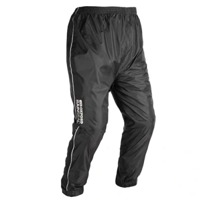Image of Oxford Rainseal Thermal Waterproof Over Pant Motorcycle Rainwear Bike Wet Weather Gear, Black, 6XL