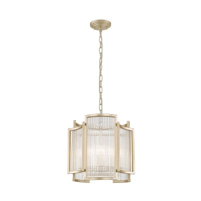 Image of Sergio Pendant Ceiling Light, Gold, 3x E14