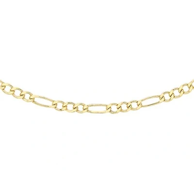Image of Carissima Gold Women&#039;s 9 ct Yellow Hollow 2 mm Figaro Chain Necklace of Length 76 cm/30 Inch