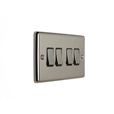 Image of 4 Gang 10Amp 2Way Switch Black Nickel Enhance Range Trim