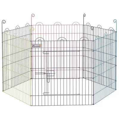 Image of PawHut Pet Playpen Dog Puppy Crate Kennel with Door