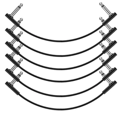 Image of Donner 30CM Guitar Cable Black 6 Pack