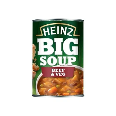 Image of Heinz Big Soup Beef/Veg. Fl. £1.19 400Gm Pack of 12