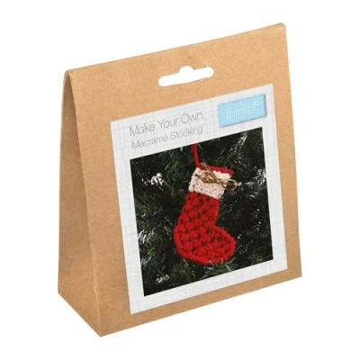 Image of Trimits Make Your Own Macramé Decoration Kit, Christmas Stockings