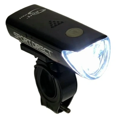 Image of Sport Direct Mega White 20 Lumen Front Light. Focused beam. Run time upto 220hrs*. Visibility 600m+ IPX4 Waterproof *SEE 360 VIDEO*