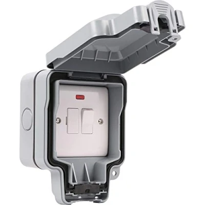 Image of Outdoor 13amp Switched Spur Fused Connection Unit Weatherproof IP66 Rated United Electrical SFG39