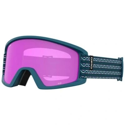 Image of Giro Womens Dylan Snow Goggles, Harbor Blue Sequence with Amber Pink/Yellow Lens