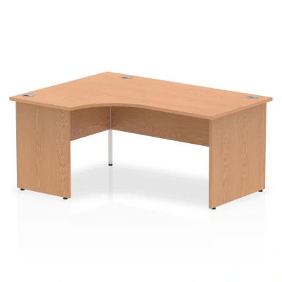 Image of Impulse Panel End 1600 Left Hand Crescent Desk Oak I000844