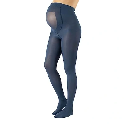 Image of CALZITALY Opaque Maternity Tights, Micoriber Pregnancy Pantyhose S, M, L, XL, XXL, 3XL, 4XL 100 DEN Made in Italy (3XL, Blue Jeans)