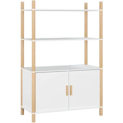 Image of vidaXL Highboard White 80x40x121 cm Engineered Wood