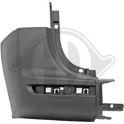 Image of 9078853500, 90788535009K83 Rear bumper DIEDERICHS 1664057 Left black