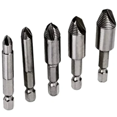 Image of 5 PACK DAMAGED SCREW EXTRACTOR REMOVER FOR STRIPPED HEAD SCREWS NUTS BOLTS