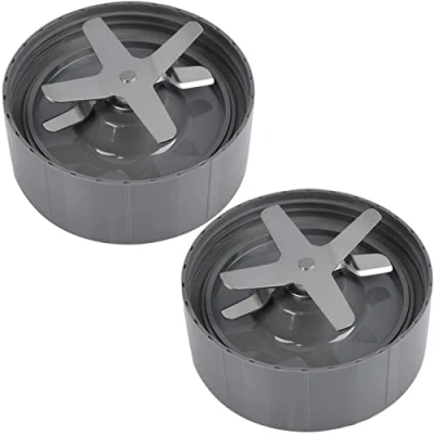 Image of Replacement Extractor Blade, 2 Pack Grey, Compatible with NutriBullet Pro 900w 600w Juicer NB 101B 101S 201 Blender Blade Parts Silicone Rubber Gaskets Seal O Ring