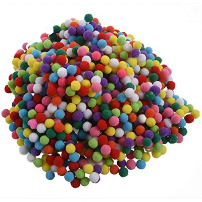 Image of Eighosee 1000 Pcs 10mm Mixed Color Soft Poms Pompoms for kids Crafts
