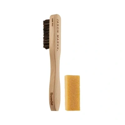 Image of Jason Markk Suede Cleaning Kit Horsehair Bristle Brush Shoe Stain Eraser and Nubuck Cleaner Dry Cleans Fabric Dirty Midsoles Effectively Removes Stubborn Dirt from Footwear