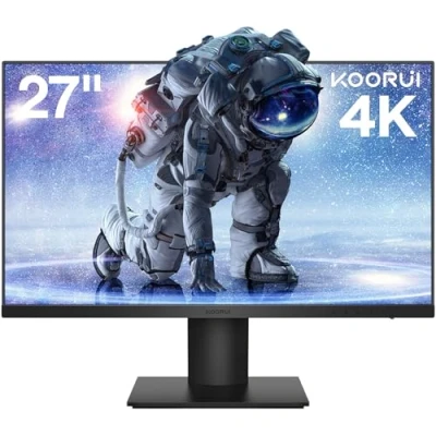 Image of KOORUI 27 Inch 4K Monitors, UHD Computer Monitors (3840x2160), IPS, 60Hz, 4ms, Adpitive Sync, HDR 10, VESA 100x100mm, Eye Care, HDMI 2.0, DisplayPort 1.4