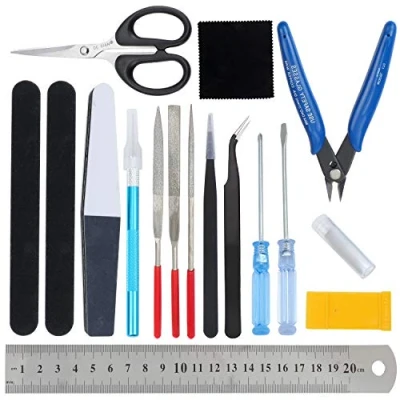 Image of WiMas 17 Pieces Gundam Model Tools Kit, Universal Basic Tools, Building Craft Set