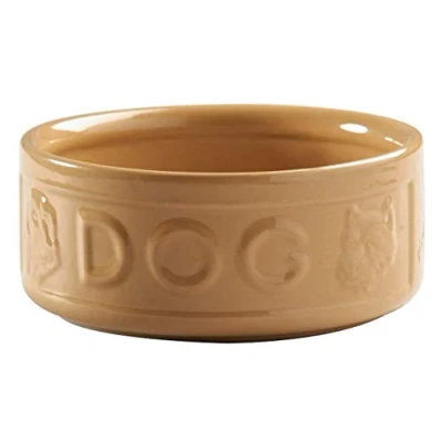 Image of Mason Cash All Cane Lettered Dog Food Bowl (15cm) (Brown)