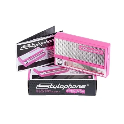 Image of Stylophone Pink The Original Pocket Electronic Synthesizer Special Edition Synth Musical Instrument Keyboard