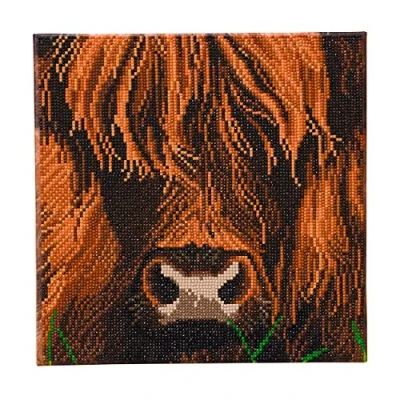 Image of STC Stores / Craft Buddy 30cm x Framed Crystal Art Kit (Highland Cow Full Crystal)