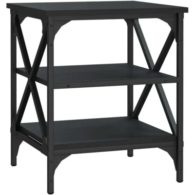 Image of vidaXL Side Table Black 40x42x50 cm Engineered Wood