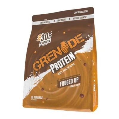 Image of Grenade Whey Blend High Protein Powder, Low Sugar with 30g per Serving, (50 Servings) Fudged Up, 2 kg (Pack of 1)
