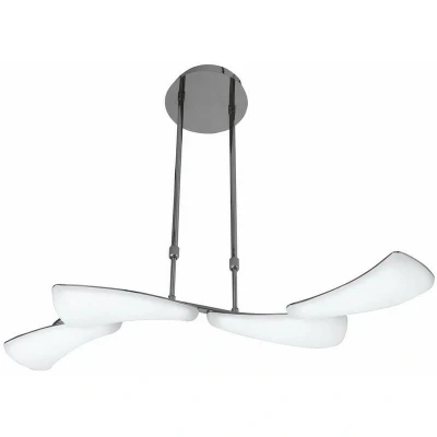 Image of Mistral Telescopic 24W LED Line 3000K, 2160lm, Polished Chrome, Frosted Acrylic
