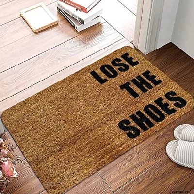 Image of Welcome Mats for Front Door Outdoor Entry Lose Your Shoes Doormat Non Slip Mat Home Indoor Farmhouse Funny Kitchen Rugs Patio Greeting Porch 24X16 Inch